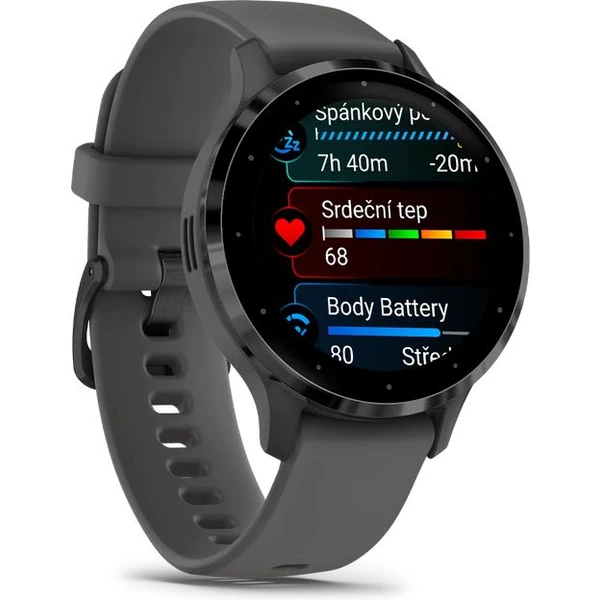 Garmin Venu 3S Slate/Gray Silicone Band - Obrázek 3