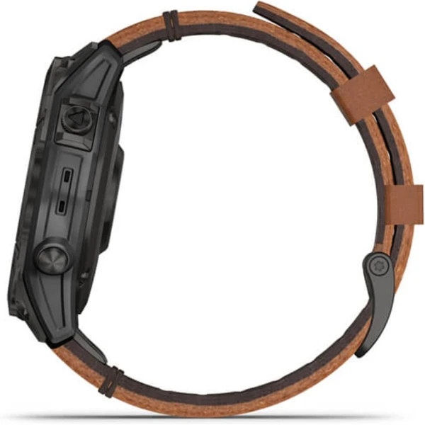Garmin epix PRO Sapphire Style Black/Brown kožený řemínek - Obrázek 7