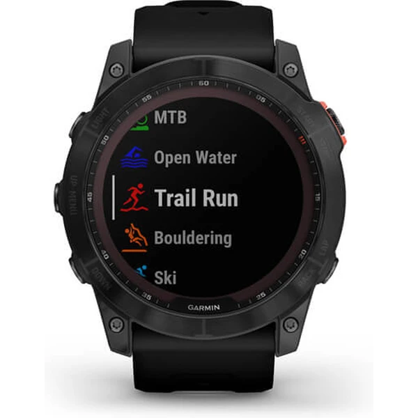 Garmin fenix 7X Solar Gray/Black Silicone Band - Obrázek 8