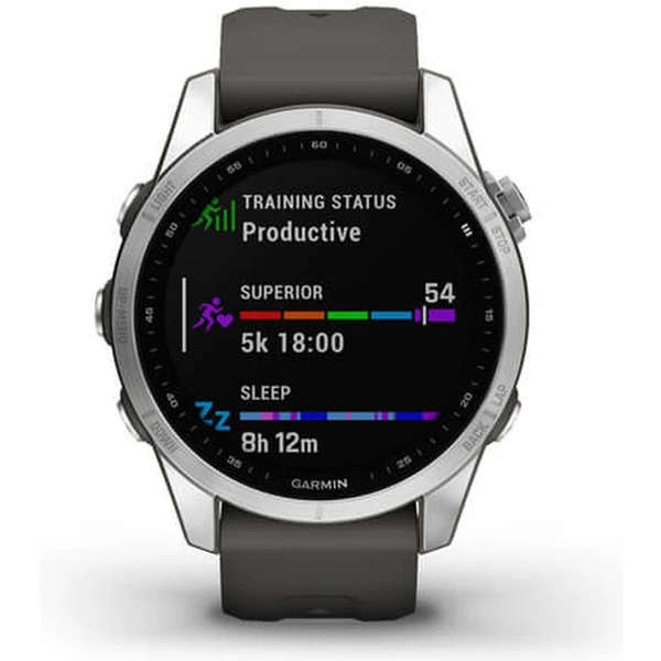 Garmin fenix 7S Glass Silver/Graphite Silicone Band - Obrázek 9