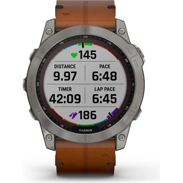 Garmin fenix 7X PRO Sapphire Solar Titan/Brown Leather Band - Obrázek 10