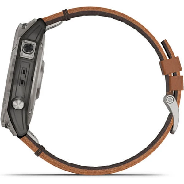 Garmin fenix 7X PRO Sapphire Solar Titan/Brown Leather Band - Obrázek 2