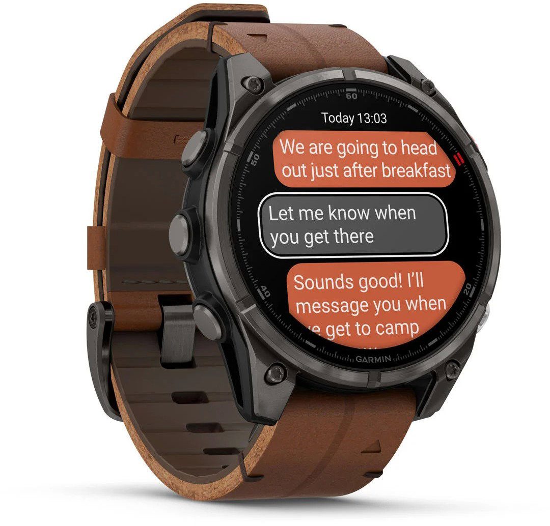 Garmin Fenix 8 Pro 47mm AMOLED Sapphire Carbon Grey DLC Titanium/Chestnut Leather - Obrázek 3