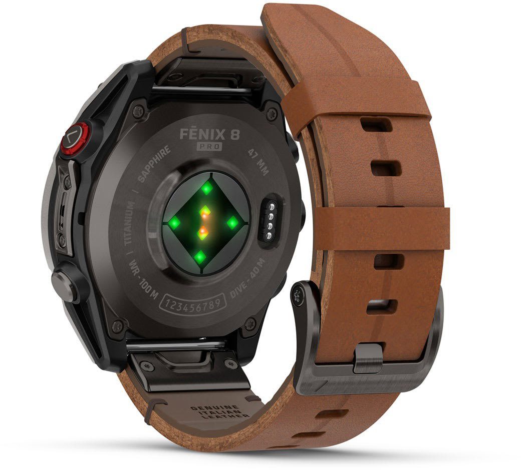 Garmin Fenix 8 Pro 47mm AMOLED Sapphire Carbon Grey DLC Titanium/Chestnut Leather - Obrázek 6