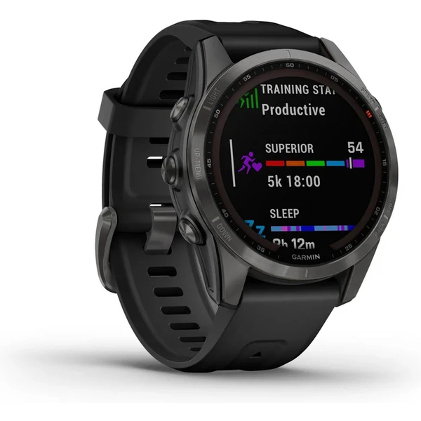 Garmin fenix 7S Solar Gray/Black Silicone Band - Obrázek 5