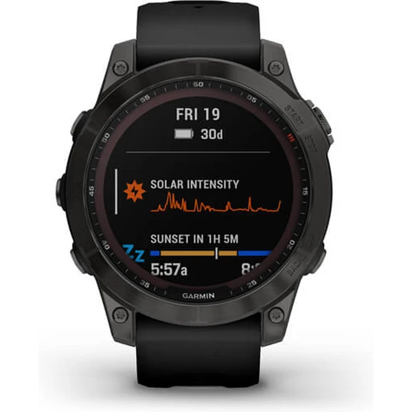 Garmin fenix 7 PRO Sapphire Solar Titan Black/Black Silicone Band - Obrázek 3