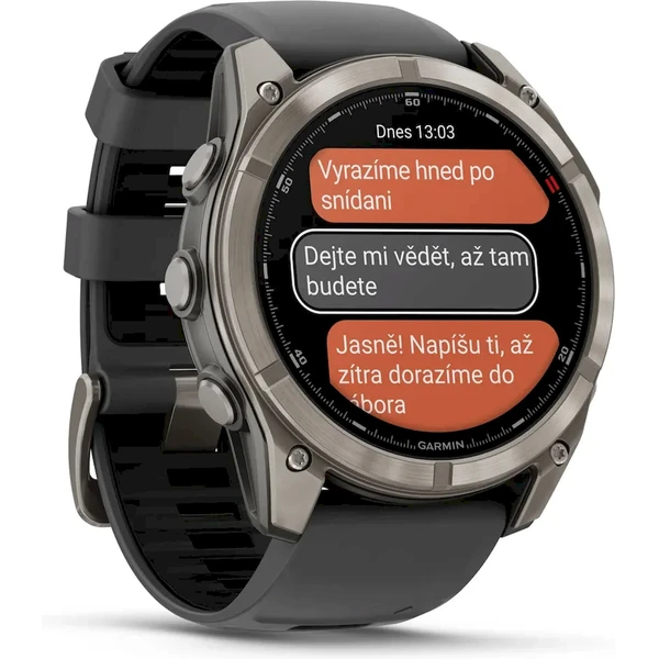 Garmin fenix 8 Pro (51 mm) Titanium se silikonovým řemínkem Graphite/Black - Obrázek 4