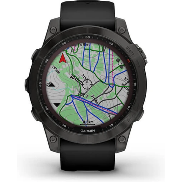 Garmin fenix 7 PRO Sapphire Solar Titan Black/Black Silicone Band - Obrázek 5