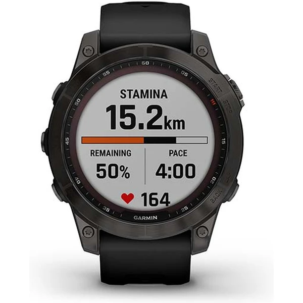 Garmin fenix 7 PRO Sapphire Solar Titan Carbon Gray/Black Silicone Band - Obrázek 6