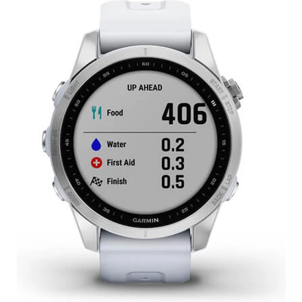 Garmin fenix 7S Glass Silver/White Silicone Band - Obrázek 7