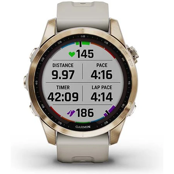 Garmin fenix 7S PRO Sapphire Solar Titan Cream Gold/Sand Silicone Band - Obrázek 10