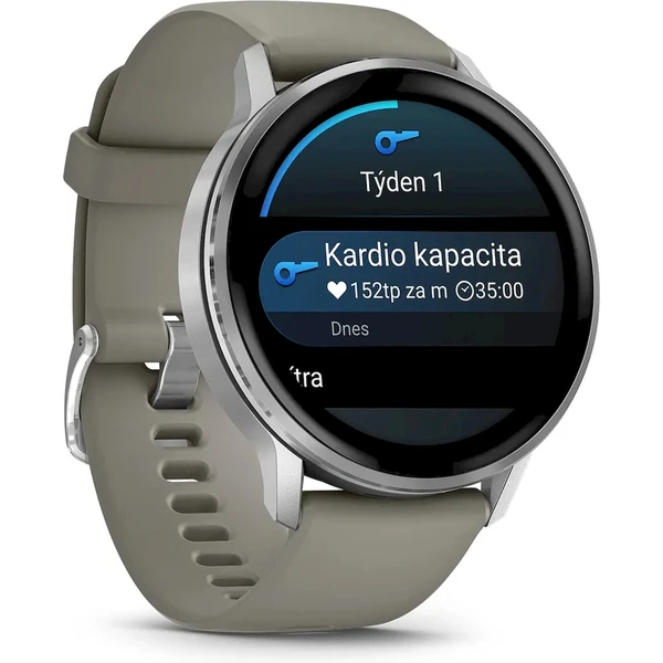 Garmin Venu 4 (45 mm) Silver/Silver Gray silikonový řemínek - Obrázek 4