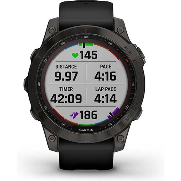 Garmin fenix 7 PRO Sapphire Solar Titan Carbon Gray/Black Silicone Band - Obrázek 9