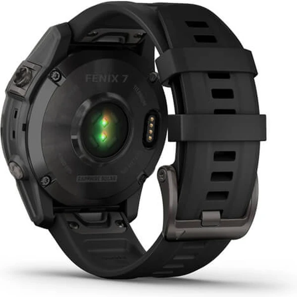 Garmin fenix 7 PRO Sapphire Solar Titan Carbon Gray/Black Silicone Band - Obrázek 10