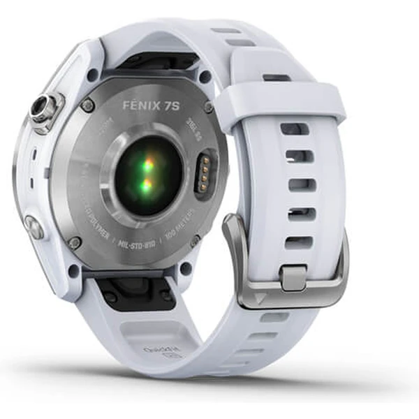 Garmin fenix 7S Glass Silver/White Silicone Band - Obrázek 11