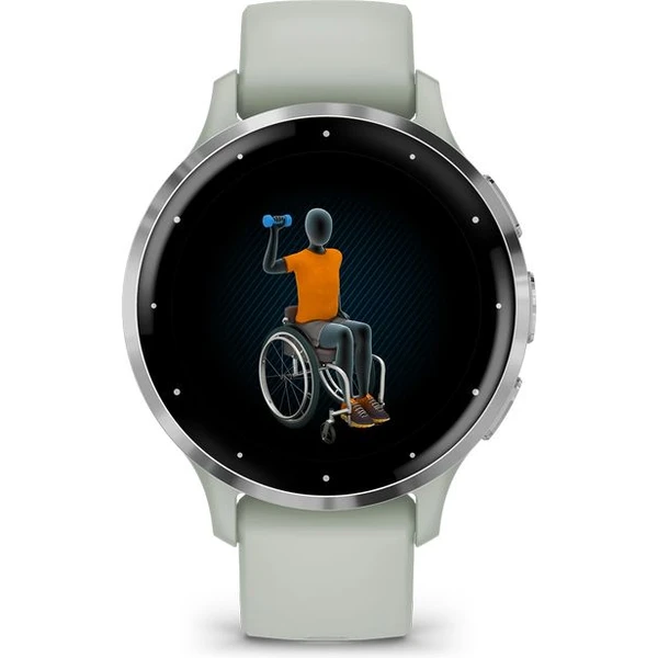 Garmin Venu 3S Silver/Sage Gray Silicone Band - Obrázek 7