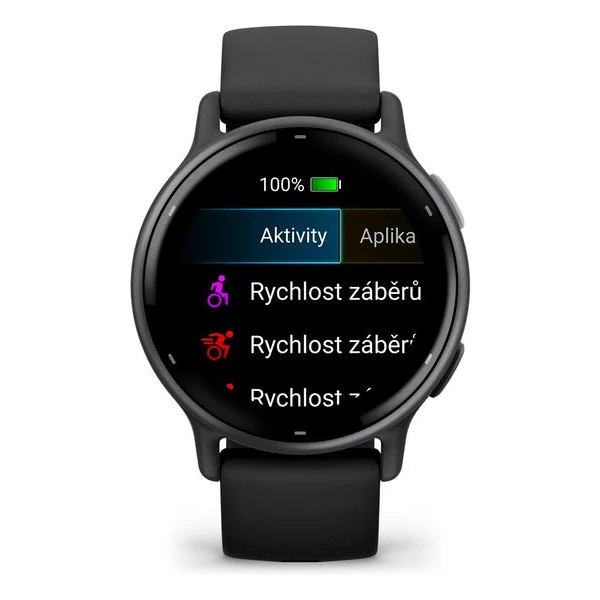 Garmin Vívoactive 5 Slate/Black Silicone Band - Obrázek 6