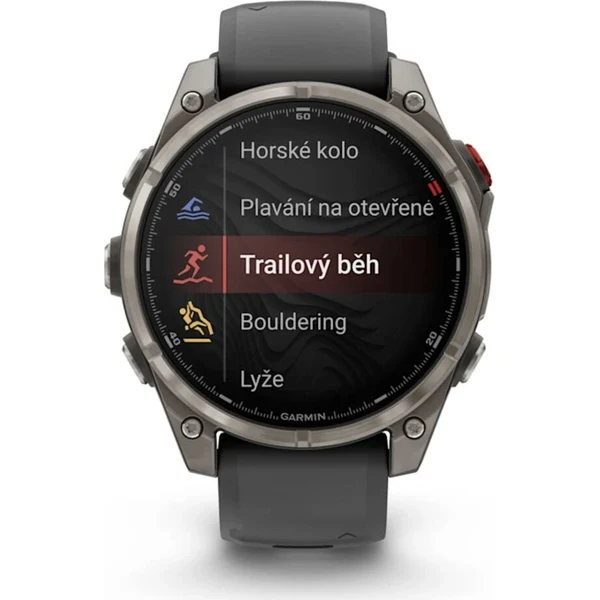 Garmin fenix 8 Pro AMOLED Sapphire 47 mm Titanium se silikonovým řemínkem Graphite/Black - Obrázek 8
