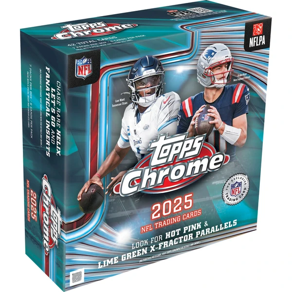 Sběratelské karty Topps 2025 Chrome Football - Mega Box