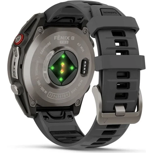 Garmin fenix 8 Pro AMOLED Sapphire 47 mm Titanium se silikonovým řemínkem Graphite/Black - Obrázek 10