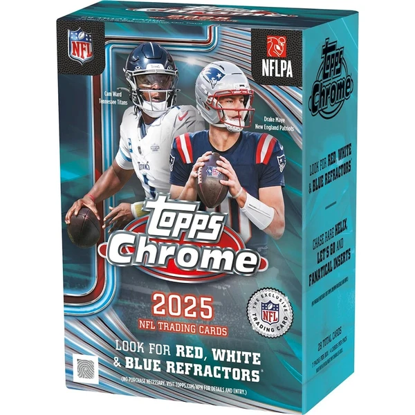 Sběratelské karty Topps 2025 Chrome Football - Value Box