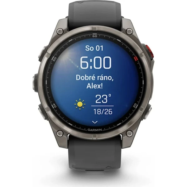 Garmin fenix 8 Pro AMOLED Sapphire 47 mm Titanium se silikonovým řemínkem Graphite/Black - Obrázek 4