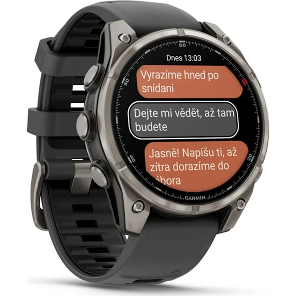 Garmin fenix 8 Pro AMOLED Sapphire 47 mm Titanium se silikonovým řemínkem Graphite/Black - Obrázek 9