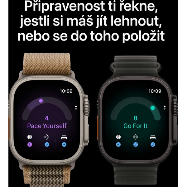 Apple Watch Ultra 4 49mm Černý titan s burgundsky červeným Alpským tahem L - Obrázek 4