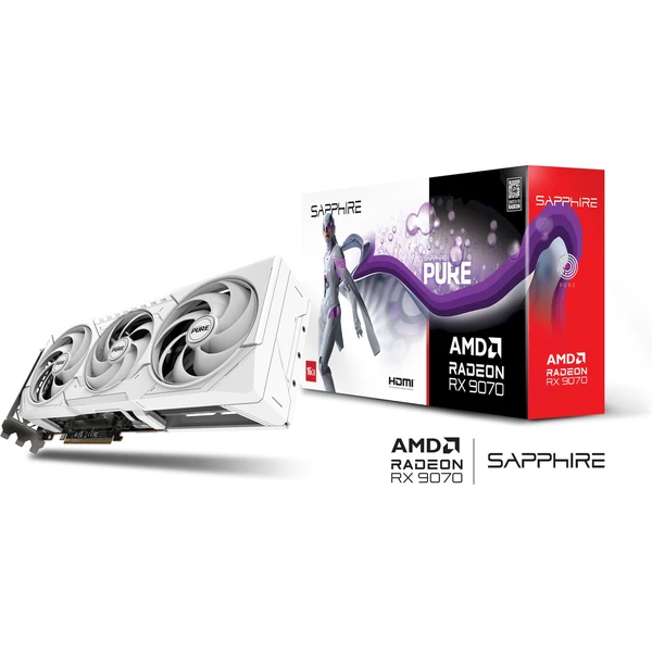 Sapphire PURE AMD Radeon RX 9070 GAMING OC 16GB White - Obrázek 5