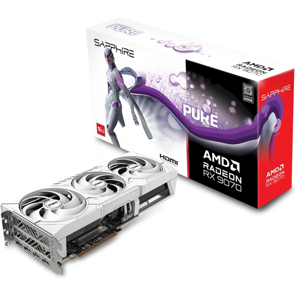 Sapphire PURE AMD Radeon RX 9070 GAMING OC 16GB White - Obrázek 6