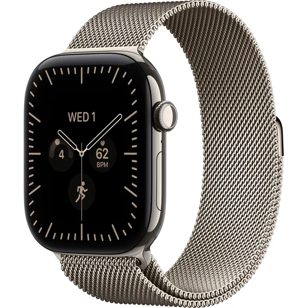 Apple Watch Series 12 Cellular (42mm) Přírodní titan s přírodním milánským tahem