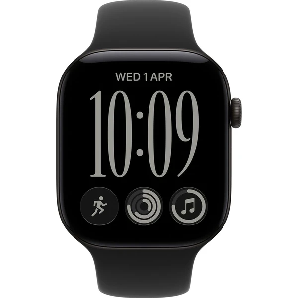 Apple Watch Series 12 Cellular (42mm) Černý hliník s černým sportovním řemínkem M/L - Obrázek 2