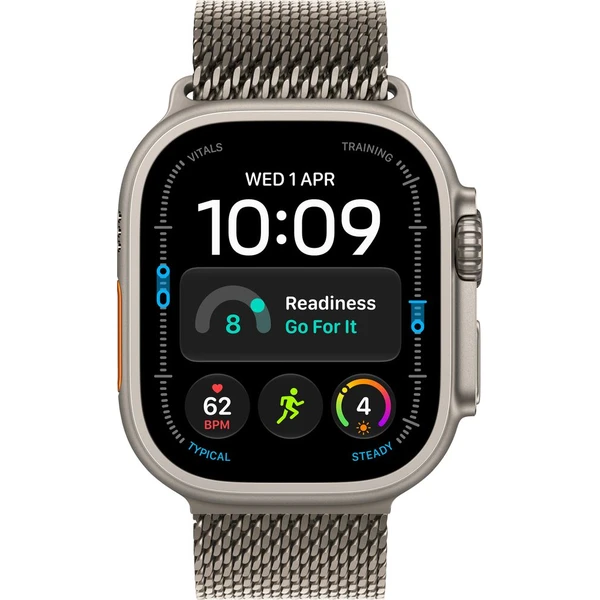Apple Watch Ultra 4 49mm Přírodní titan s přírodně titanovým milánským tahem L - Obrázek 2