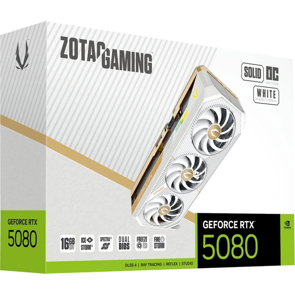 ZOTAC NVIDIA GeForce RTX 5080 SOLID OC White Edition 16GB GDDR7 - Obrázek 7