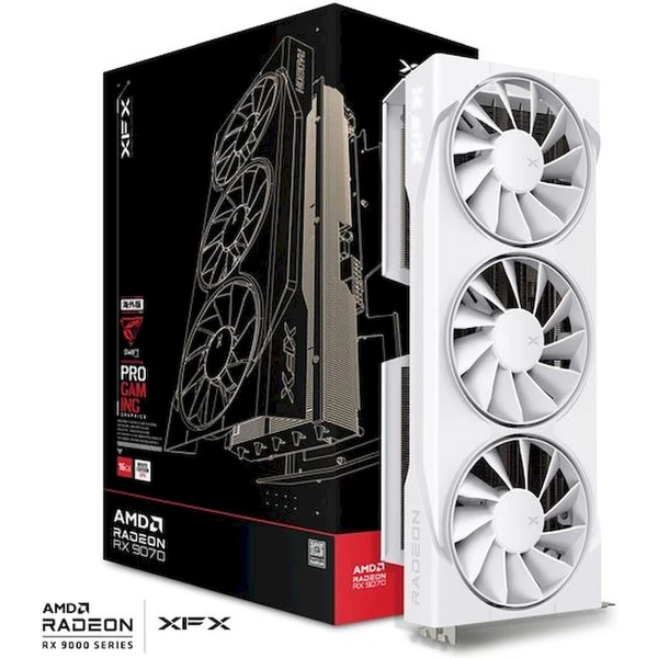 XFX Swift AMD Radeon RX 9070 OC 16GB GDDR6 Triple Fan Gaming Edition White - Obrázek 4