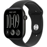 Apple Watch Series 12 Cellular (46mm) Černý hliník s černým sportovním řemínkem S/M