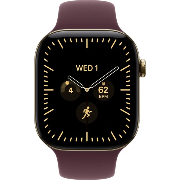 Apple Watch Series 12 Cellular (46mm) Zářivě zlatý titan s burgundy sportovním řemínkem S/M - Obrázek 2