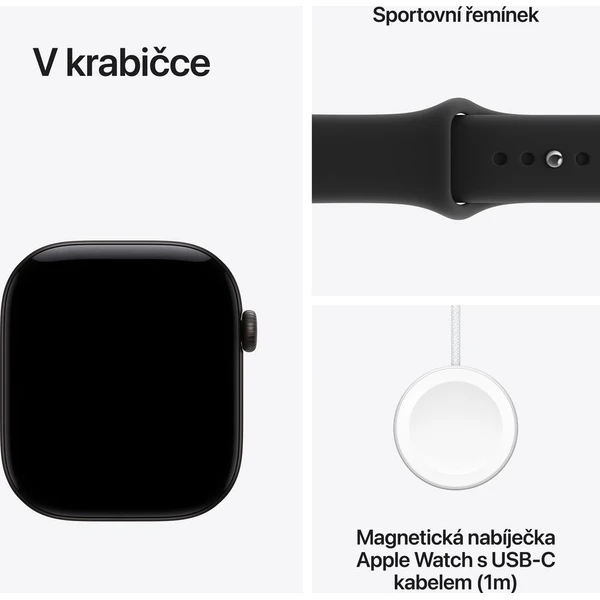 Apple Watch Series 12 Cellular (46mm) Černý hliník s černým sportovním řemínkem M/L - Obrázek 7