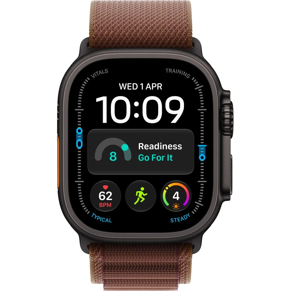 Apple Watch Ultra 4 49mm Černý titan s burgundsky červeným Alpským tahem M - Obrázek 2