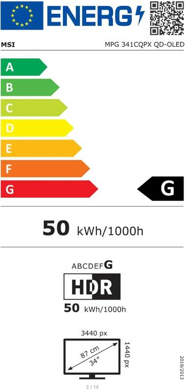 Herní monitor MSI MPG 341CQPX QD-OLED (MPG 341CQPX QD-OLED) černý - Obrázek 3