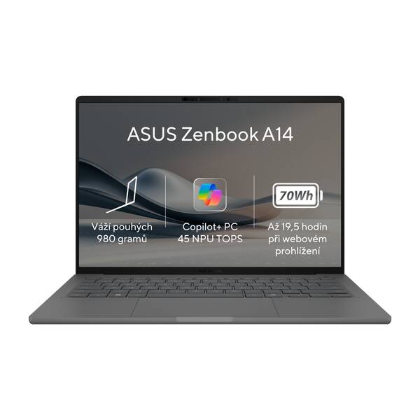 Asus Zenbook A14 (UX3407QA-OLED436W) šedý - Obrázek 2
