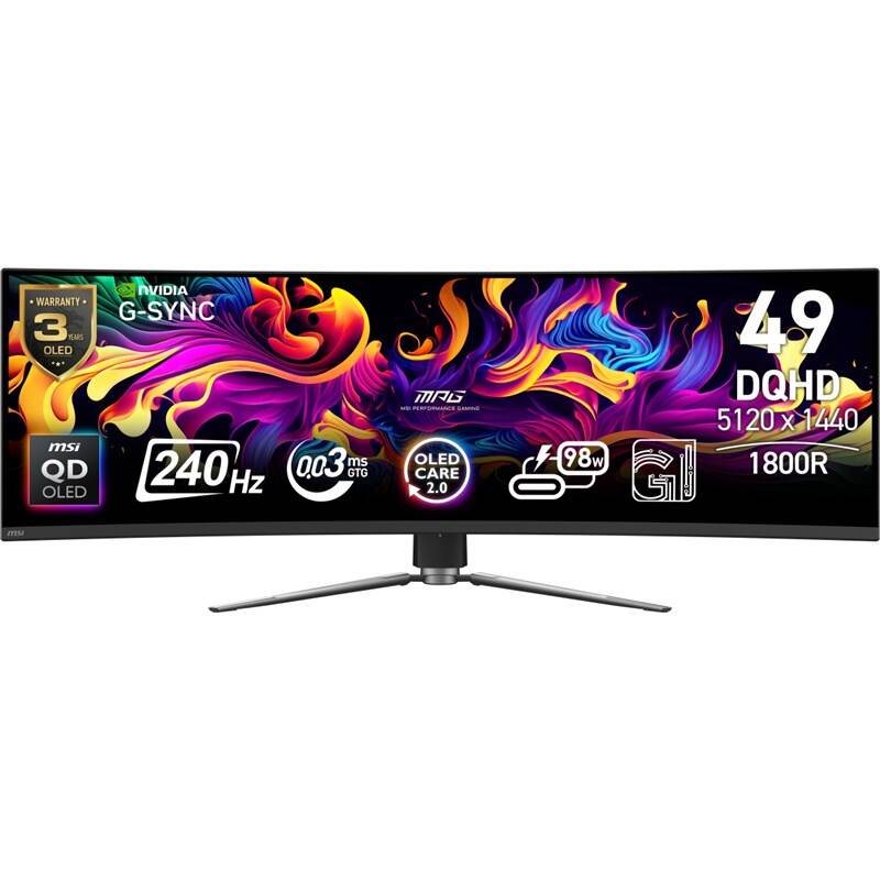 Herní monitor MSI MPG 491CQPX QD-OLED (MPG 491CQPX QD-OLED) černý