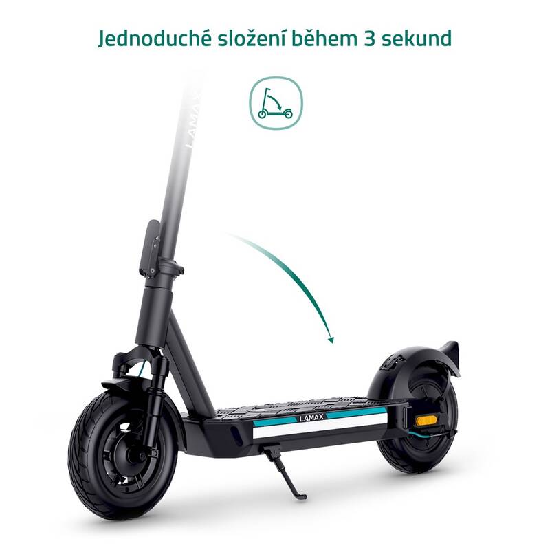 LAMAX eGlider SC40 černá/tyrkysová - Obrázek 7