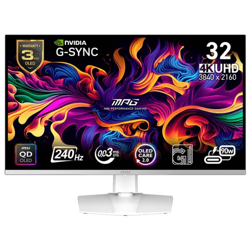 Herní monitor MSI MPG 321URXW QD-OLED (MPG 321URXW QD-OLED) bílý