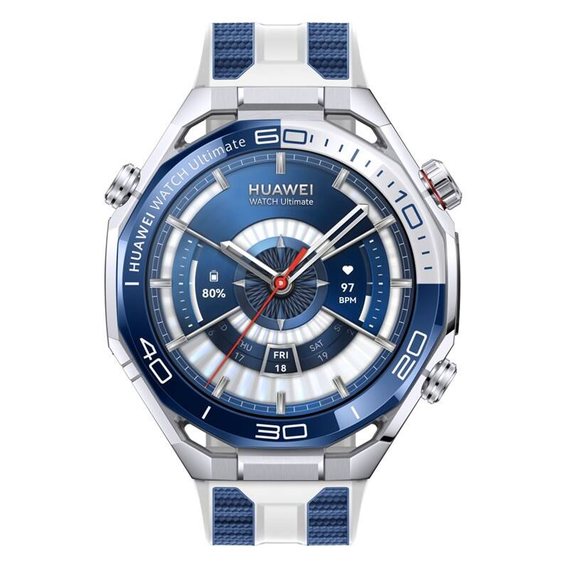 Chytré hodinky Huawei Watch Ultimate 2 NFC (55020GAY) bílé/modré