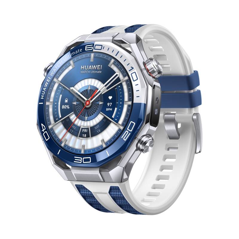 Chytré hodinky Huawei Watch Ultimate 2 NFC (55020GAY) bílé/modré - Obrázek 2