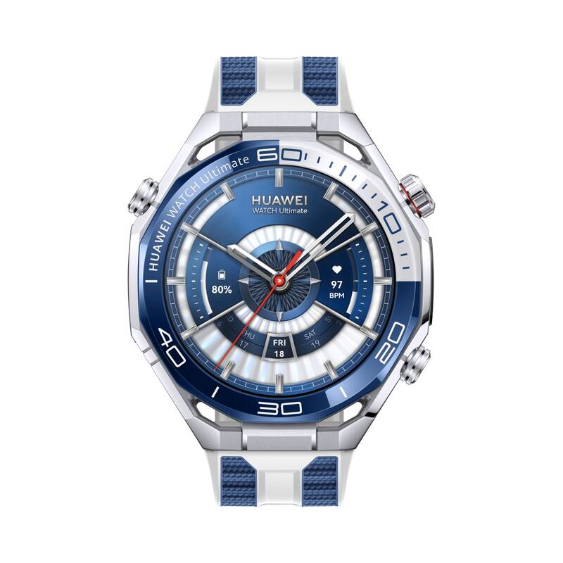 Chytré hodinky Huawei Watch Ultimate 2 NFC (55020GAY) bílé/modré - Obrázek 3