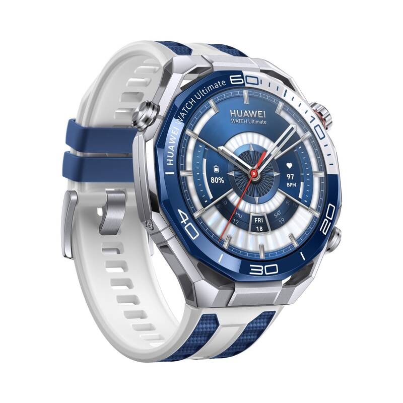 Chytré hodinky Huawei Watch Ultimate 2 NFC (55020GAY) bílé/modré - Obrázek 4