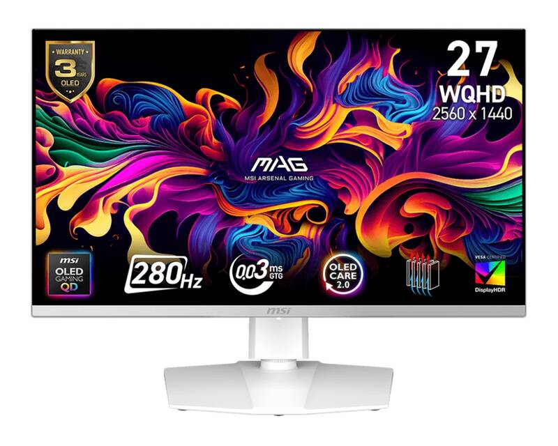 Herní monitor MSI MAG 272QPW QD-OLED X28 (MAG 272QPW QD-OLED X28) bílý - Obrázek 4