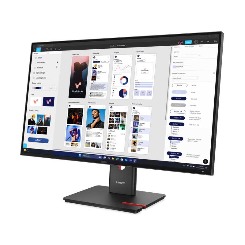 Monitor Lenovo ThinkVision T32UD-40 (64B0ZAT1EU) černý - Obrázek 3